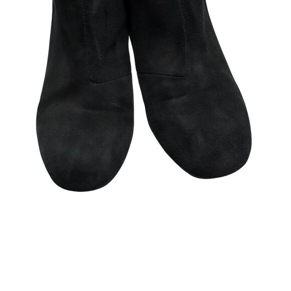 Kate Spade Langley Black Suede Leather Big Bow Round Toe Ankle Booties Women sz6 - Picture 11 of 13